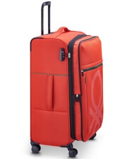 BENETTON By DELSEY COLOR BLOCK Grand chariot extensible ROUGE - Valises Semi-rigides - 4