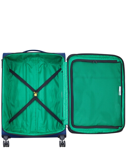 COLOR BLOCK Grand chariot extensible bleu - Valises Semi-rigides