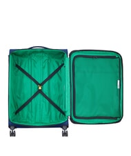BENETTON COLOR BLOCK Grand chariot extensible bleu - Valises Semi-rigides - 2