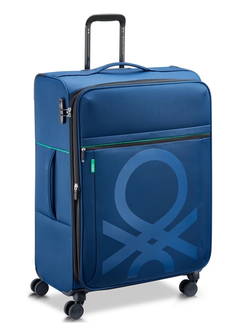 COLOR BLOCK Grand chariot extensible bleu - Valises Semi-rigides