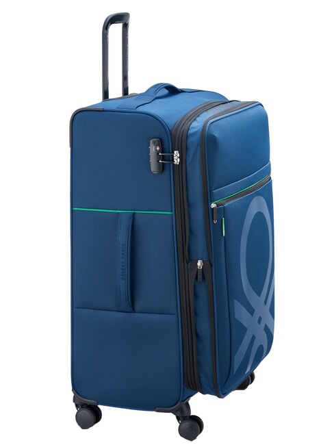 COLOR BLOCK Grand chariot extensible bleu - Valises Semi-rigides