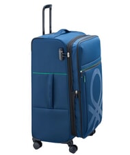 BENETTON COLOR BLOCK Grand chariot extensible bleu - Valises Semi-rigides - 4