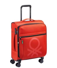 BENETTON By DELSEY COLOR BLOCK valise cabine extensible ROUGE - Valises cabine - 3
