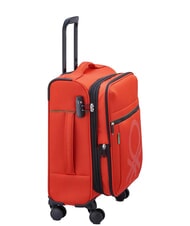 BENETTON By DELSEY COLOR BLOCK valise cabine extensible ROUGE - Valises cabine - 4
