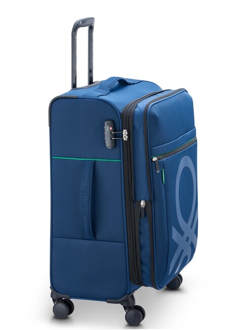 COLOR BLOCK Chariot moyen, extensible bleu - Valises Semi-rigides
