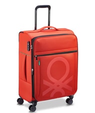 BENETTON By DELSEY COLOR BLOCK Chariot moyen, extensible ROUGE - Valises Semi-rigides - 3