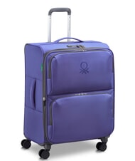 BENETTON UCB SOFT Ensemble cabine extensible + chariot moyen + grand Violet - Ensemble Valises - 3