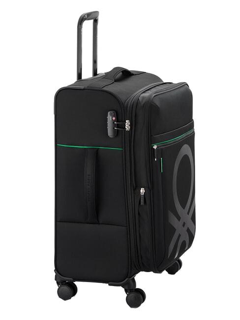 COLOR BLOCK Cabine extensible + chariot moyen + grand ensemble Noir - Ensemble Valises