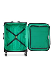 BENETTON By DELSEY COLOR BLOCK Cabine extensible + chariot moyen + grand ensemble Noir - Ensemble Valises - 3