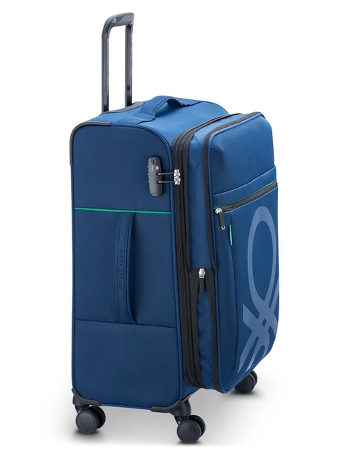 COLOR BLOCK Cabine extensible + chariot moyen + grand ensemble bleu - Ensemble Valises