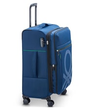 BENETTON By DELSEY COLOR BLOCK Cabine extensible + chariot moyen + grand ensemble bleu - Ensemble Valises - 2