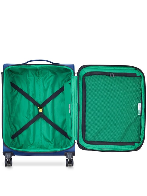 COLOR BLOCK Cabine extensible + chariot moyen + grand ensemble bleu - Ensemble Valises