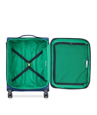 BENETTON By DELSEY COLOR BLOCK Cabine extensible + chariot moyen + grand ensemble bleu - Ensemble Valises - 4