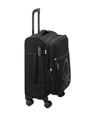 BENETTON By DELSEY COLOR BLOCK valise cabine extensible Noir - Valises cabine - 4
