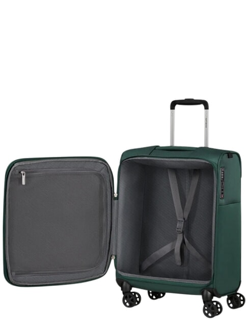 BASE BREEZE Valise &agrave; roulettes extensible pour bagages &agrave; main vert fonc&eacute; - Valises cabine