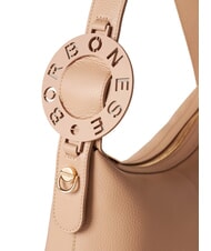 BORBONESE 011 Sac bandouli&egrave;re en cuir biscuit - Sacs pour Femme - 4