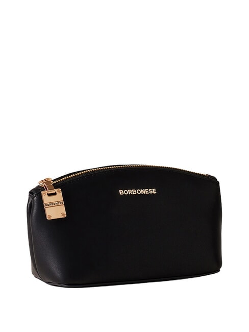 LETTERING Mini trousse de toilette en cuir Noir - Pochettes & Trousses