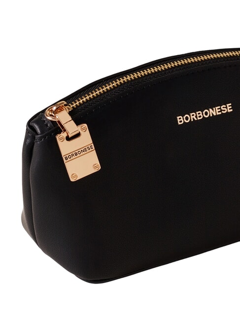 LETTERING Mini trousse de toilette en cuir Noir - Pochettes & Trousses