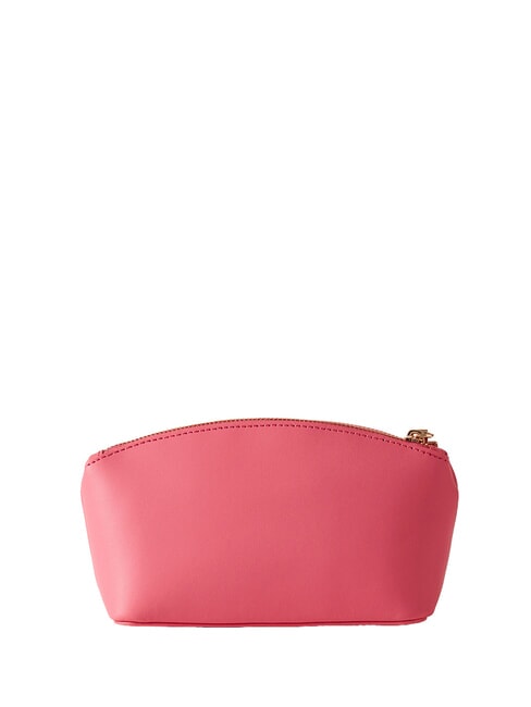 LETTERING Mini trousse de toilette en cuir roses de th&eacute; - Pochettes & Trousses