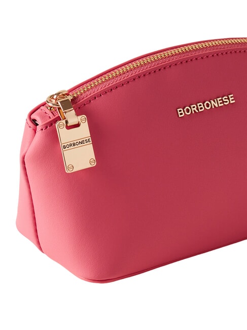 LETTERING Mini trousse de toilette en cuir roses de th&eacute; - Pochettes & Trousses