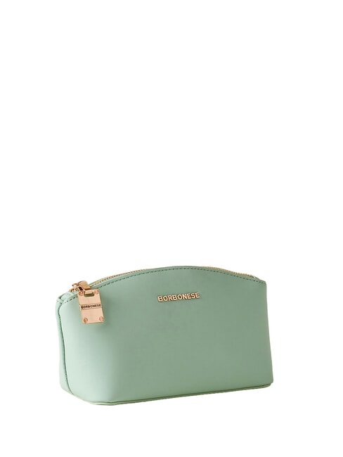 LETTERING Mini trousse de toilette en cuir lichen - Pochettes & Trousses