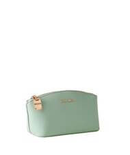 BORBONESE LETTERING Mini trousse de toilette en cuir lichen - Pochettes & Trousses - 2