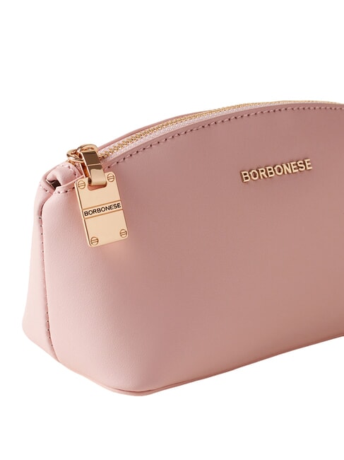 LETTERING Mini trousse de toilette en cuir lotus rose - Pochettes & Trousses