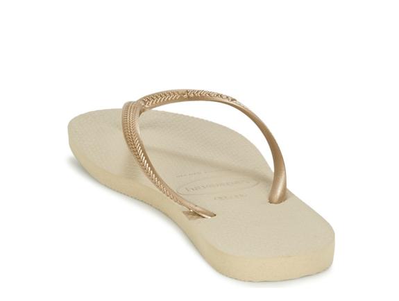 Tongs HAVAINAS SLIM SABLE GRIS / LIGHT GOLDEN - Chaussures Femme