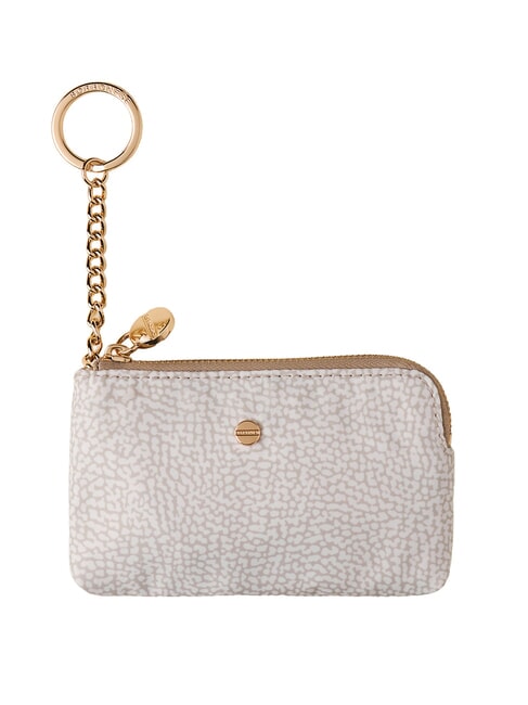 CLASSICA Porte-monnaie avec porte-cl&eacute;s coton blanc - Porte-cl&eacute;s