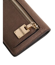 BORBONESE VITE SOFT portefeuille en cuir boue - Portefeuilles Femme - 4