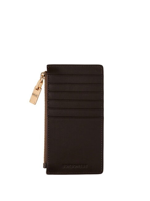 VITE ANIMALIER pochette en cuir brun/&eacute;b&egrave;ne - Pochettes & Trousses