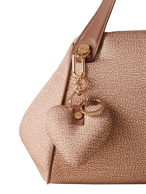 KEYRING Cuore Porte-cl&eacute;s avec breloque sable - Porte-cl&eacute;s