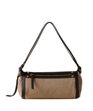 BORBONESE FRAME sac bandouli&egrave;re naturel/&eacute;b&egrave;ne - Sacs pour Femme - 3