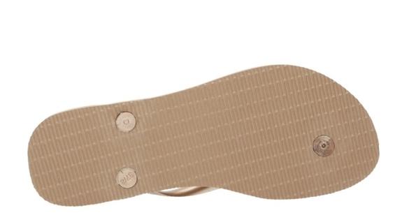 Tongs HAVAINAS SLIM rose / or - Chaussures Femme