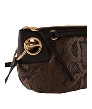 BORBONESE LONDON sac en cuir imprim&eacute; python brun/&eacute;b&egrave;ne - Sacs pour Femme - 4