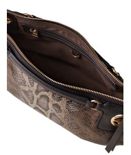 BORBONESE LONDON sac en cuir imprim&eacute; python brun/&eacute;b&egrave;ne - Sacs pour Femme - 5