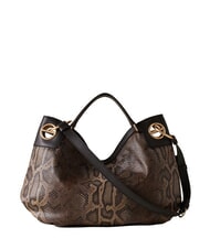 BORBONESE LONDON Python Sac &agrave; main avec bandouli&egrave;re brun/&eacute;b&egrave;ne - Sacs pour Femme - 3