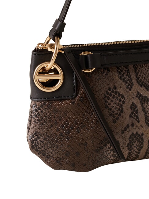 LONDON Sac bandouli&egrave;re en cuir brun/&eacute;b&egrave;ne - Sacs pour Femme