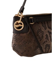 BORBONESE LONDON Sac bandouli&egrave;re en cuir brun/&eacute;b&egrave;ne - Sacs pour Femme - 4