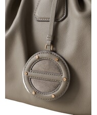 BORBONESE VIS-A-VIS Large Sac &agrave; main avec bandouli&egrave;re &eacute;cran d'argent - Sacs pour Femme - 4