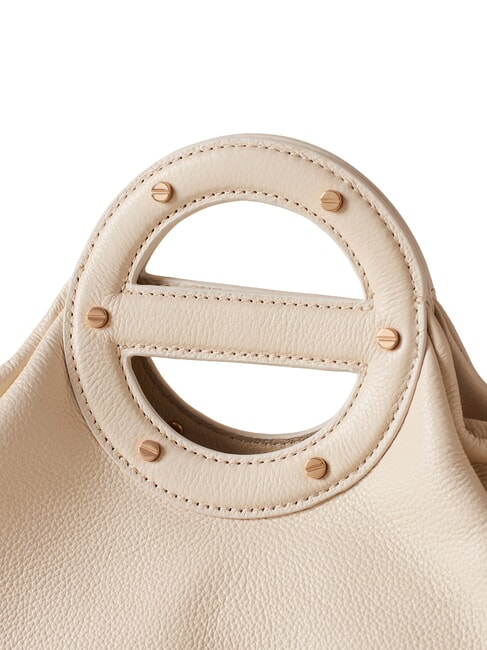 VIS-A-VIS Sac &agrave; main en cuir, avec bandouli&egrave;re coton blanc - Sacs pour Femme