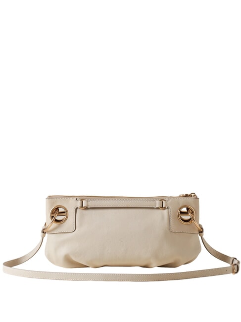 LONDON Sac bandouli&egrave;re en cuir coton blanc - Sacs pour Femme