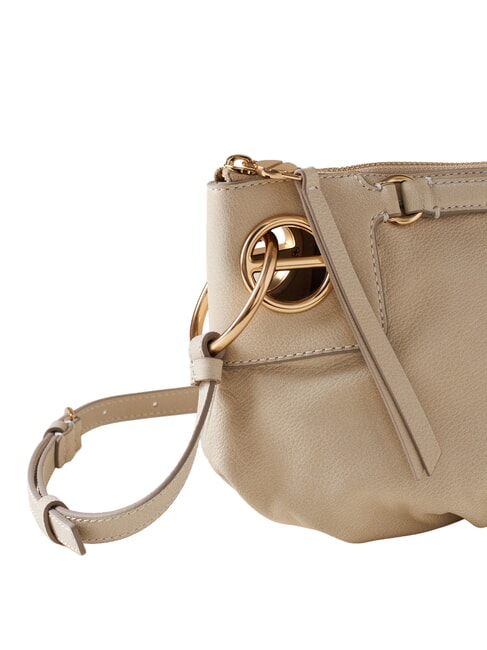 LONDON Sac bandouli&egrave;re en cuir coton blanc - Sacs pour Femme