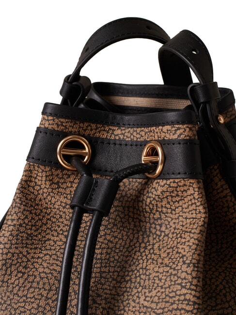 FLIGHT Mini sac bandouli&egrave;re seau op naturel / noir - Sacs pour Femme