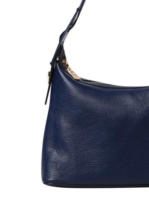 011 Sac bandouli&egrave;re en cuir Bleu de Prusse - Sacs pour Femme