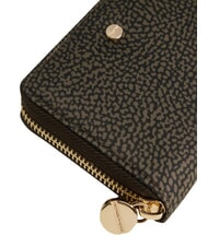 BORBONESE CLASSICA  Portefeuille moyen zipp&eacute; olive - Portefeuilles Femme - 4