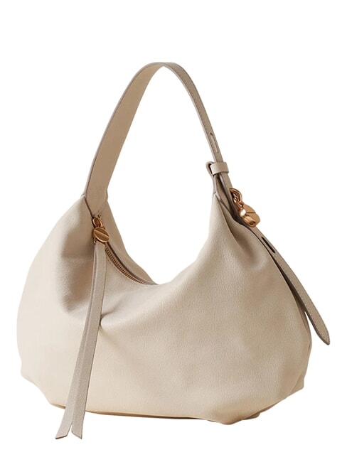 PRIVE Sac bandouli&egrave;re en cuir coton blanc - Sacs pour Femme