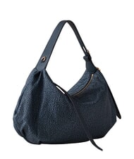 BORBONESE PRIVE Sac bandouli&egrave;re Hobo lapis bleu - Sacs pour Femme - 3