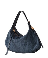 BORBONESE PRIVE Sac bandouli&egrave;re Hobo lapis bleu - Sacs pour Femme - 4