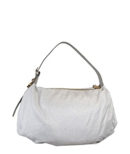 BORBONESE PRIVE Sac bandouli&egrave;re Hobo coton blanc - Sacs pour Femme - 2